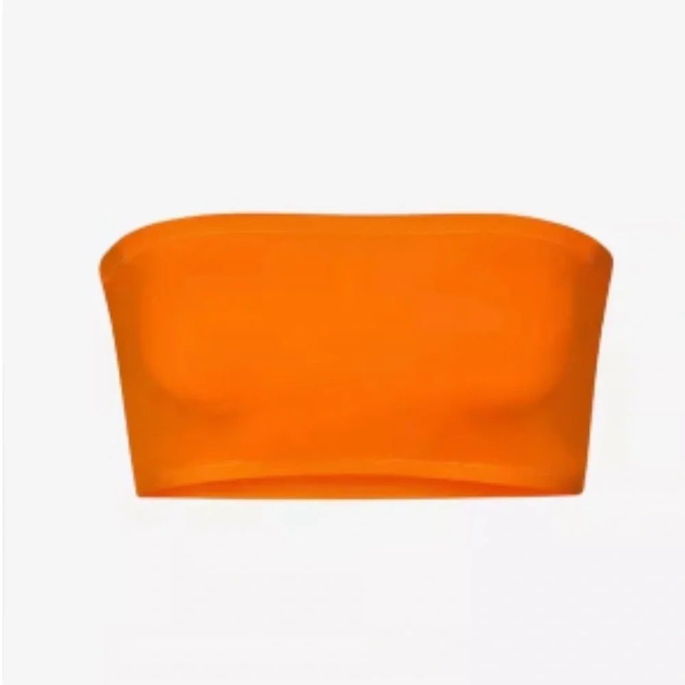 SKIMS 🧡 Swim Set Bandeau & Low Rise Tie Bikini Bottom Orange 4X